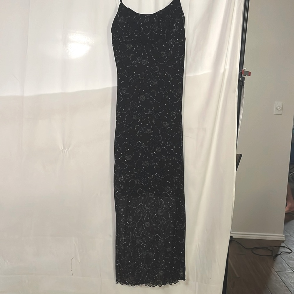Ultra Flirt sun and moon print long dress sz large/ medium